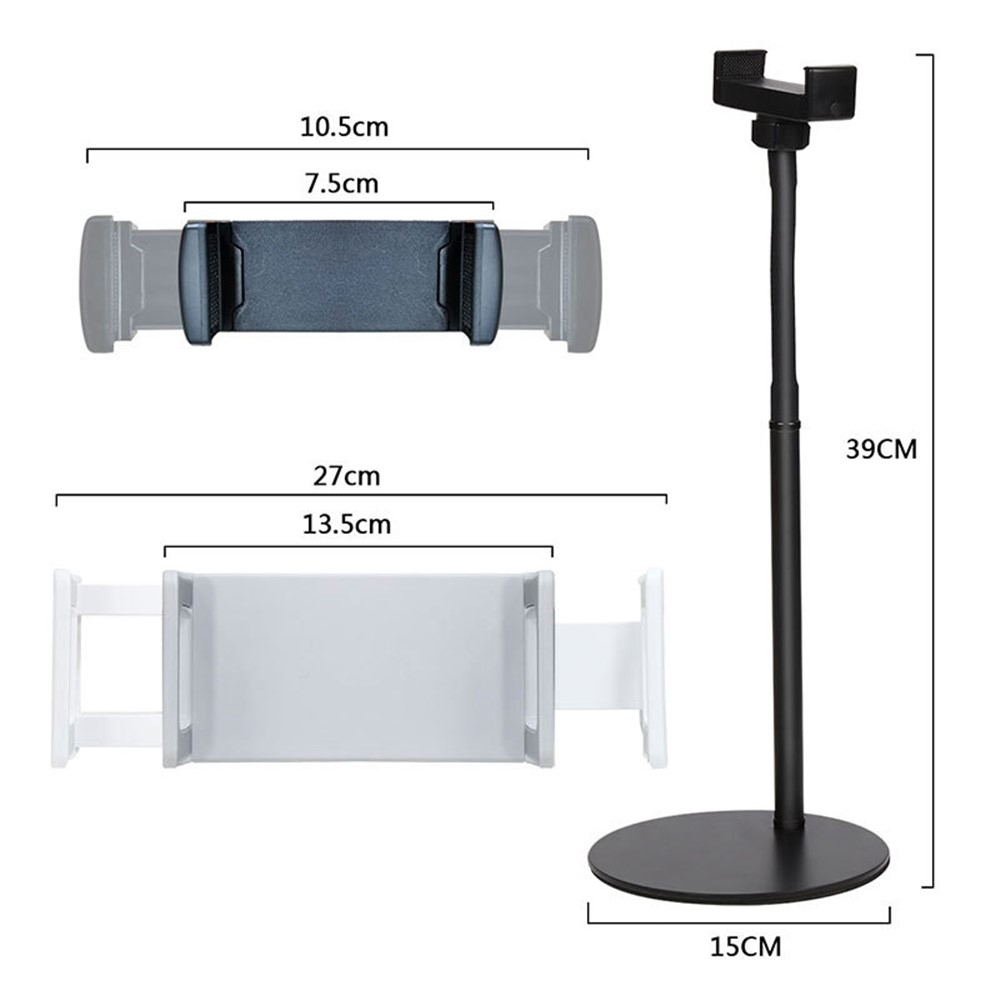 BX-40 Portable Desktop Phone Stand 360-Degree Rotating Metal Phone Holder Flexible Adjustable Tablet Stand for 5.5-10.5 inches Devices-7