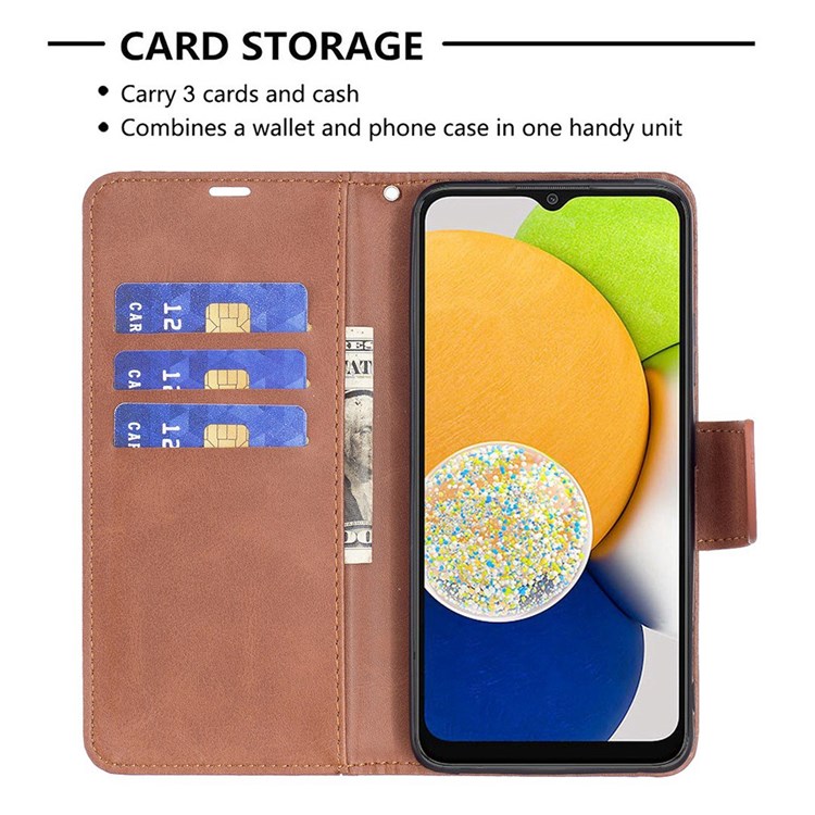BF Leather Series-4 for ZTE Blade A31 PU Leather Flip Wallet Phone Case Stand Book Folding Folio Cover with Wrist Strap - Brown-3