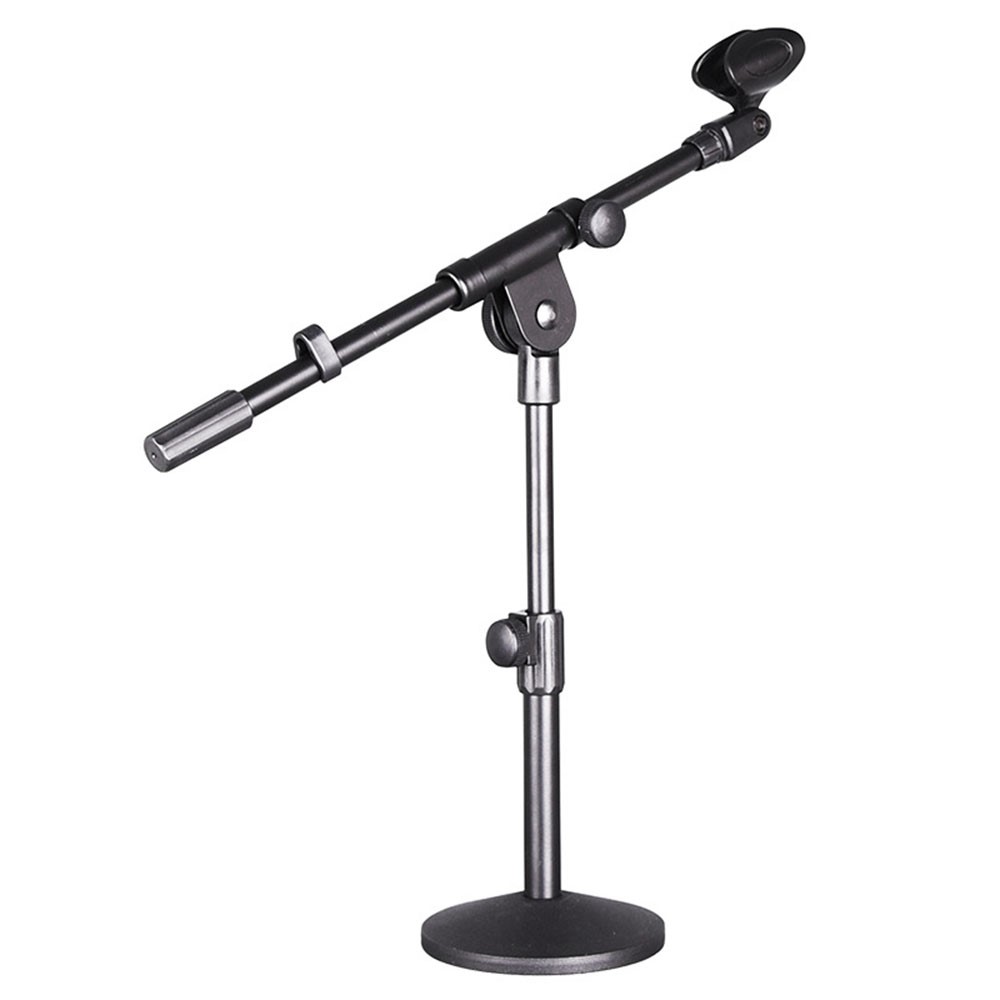 PABIDU HY-211 Desktop Microphone Stand Adjustable Table Mic Holder Bracket with Round Base-6