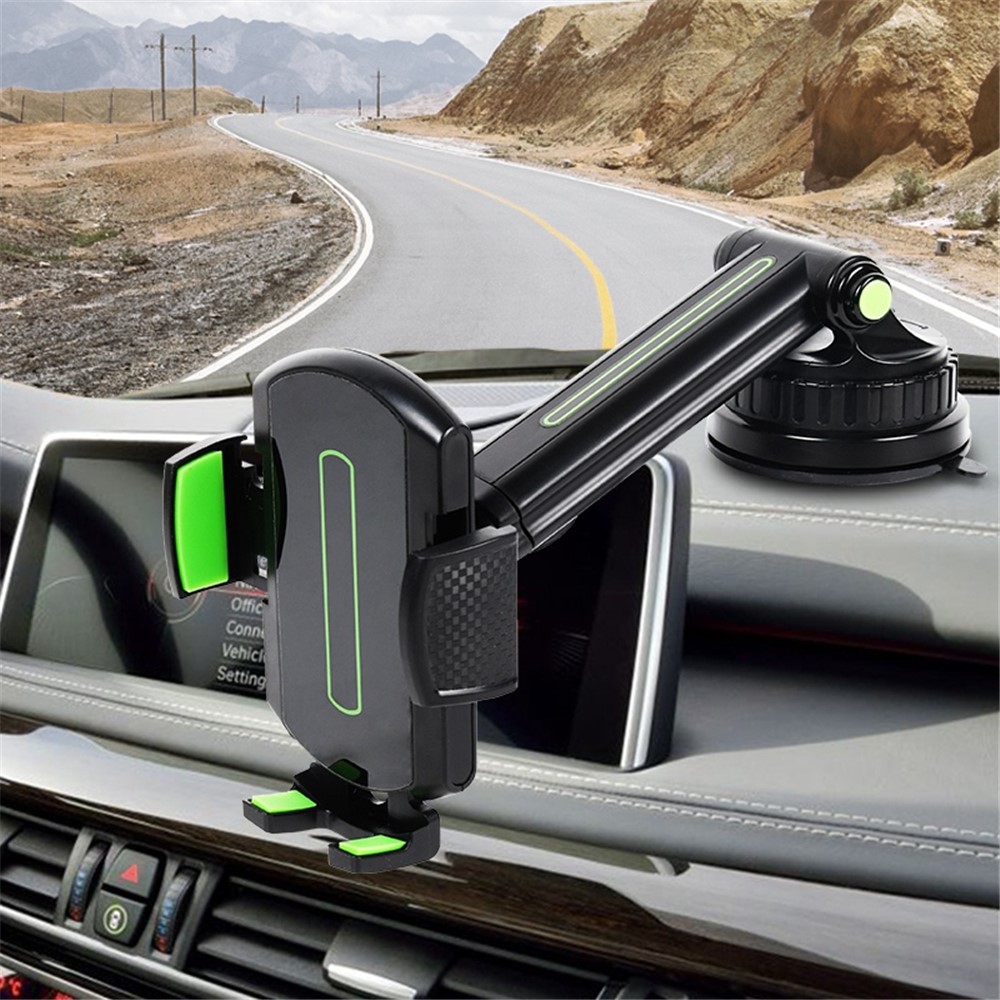CST03 Retractable Cell Phone Holder Suction Cup Long Arm Car Phone Mount for Car Dashboard