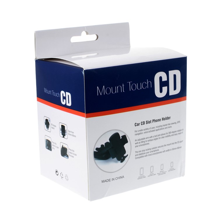 Rotary CD Slot Car Mount Holder para iPhone Samsung etc Largura: 55-100mm ZLP-CD1-7