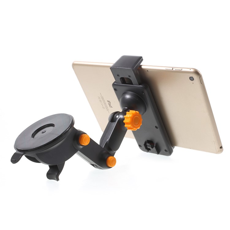 Silicone Suction Cup Flexible Joints Car Mount Holder for iPhone iPad - Black-4