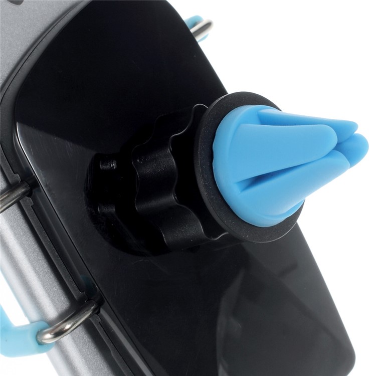 2-in-1 Air Vent + Windshield Car Mount Stand for iPhone 6s/6, Width: 50-90mm - Blue-6