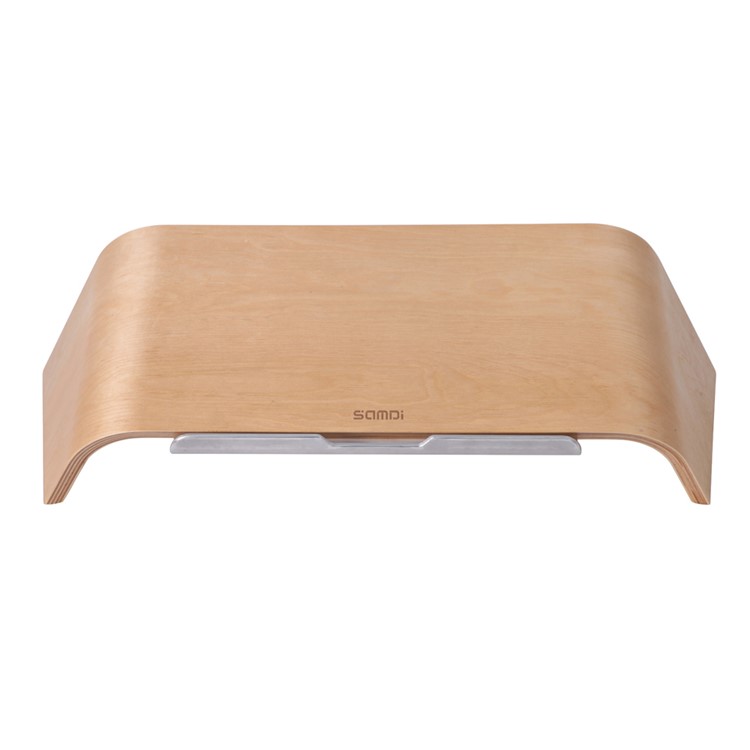 SAMDI Wooden Tilt Stand Desktop Holder for MacBook Laptop - Khaki-1