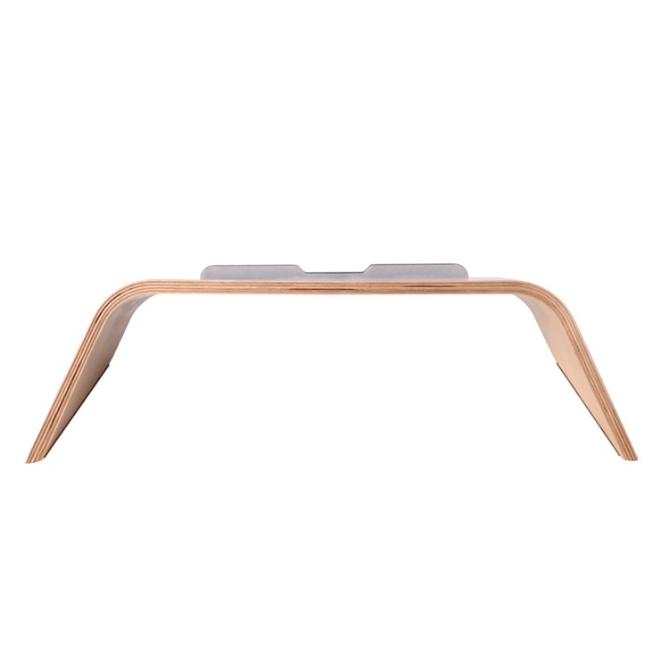 SAMDI Wooden Tilt Stand Desktop Holder for MacBook Laptop - Khaki-3