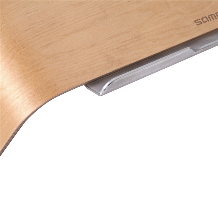 SAMDI Wooden Tilt Stand Desktop Holder for MacBook Laptop - Khaki-4