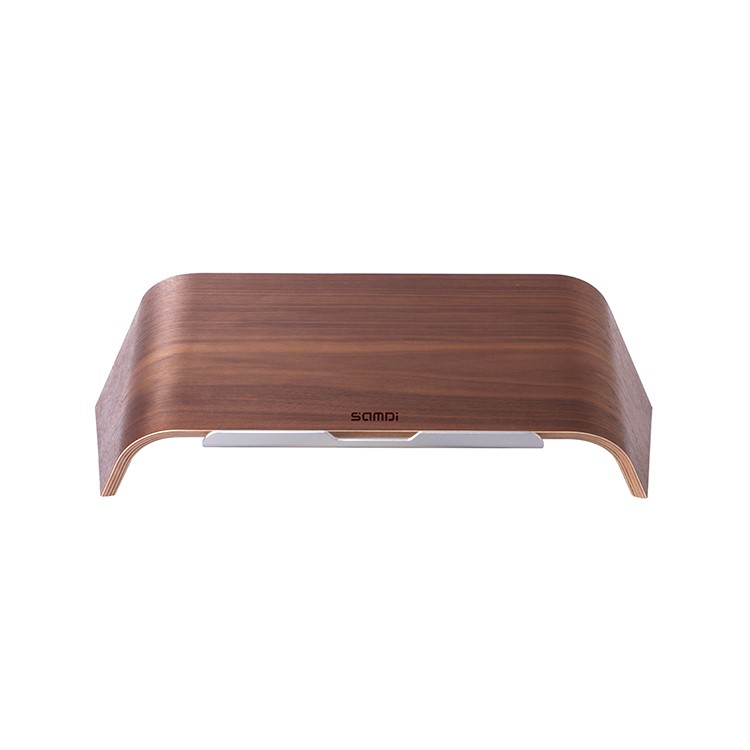SAMDI Wooden Tilt Stand Desktop Bracket for MacBook Laptop - Brown-1