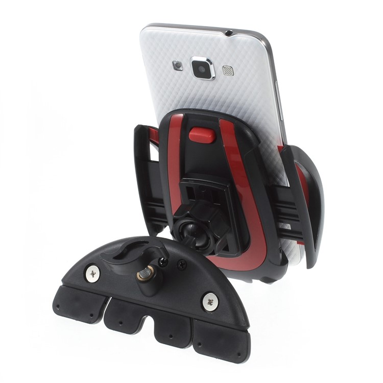 K5 Universal DVD/CD Slot Car Mount Cradle for iPhone 6s / 6s Plus etc, Width: 45-98mm - Red-2