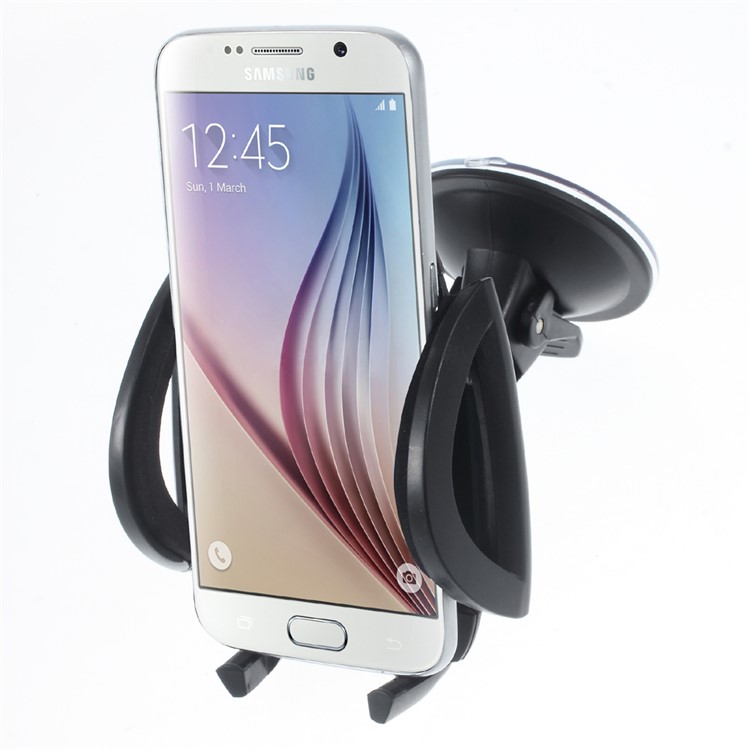 360 Degree Rotary Suction Cup Car Mount for Samsung Note5, Width: 50-100mm - Black-2