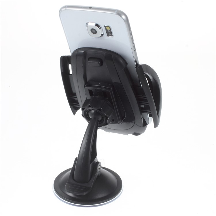 360 Degree Rotary Suction Cup Car Mount for Samsung Note5, Width: 50-100mm - Black-3