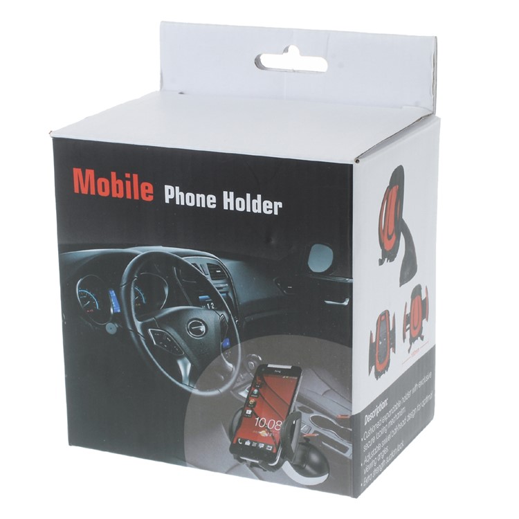 Rotary Suction Cup Car Mount Cradle for Samsung Note5, Width: 50-100mm - Blue-16