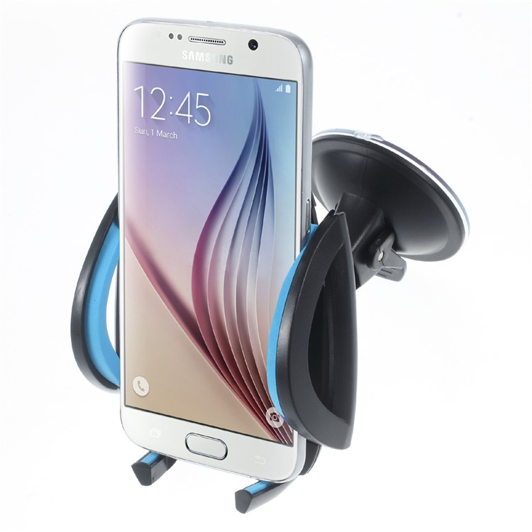 Rotary Suction Cup Car Mount Cradle for Samsung Note5, Width: 50-100mm - Blue-2