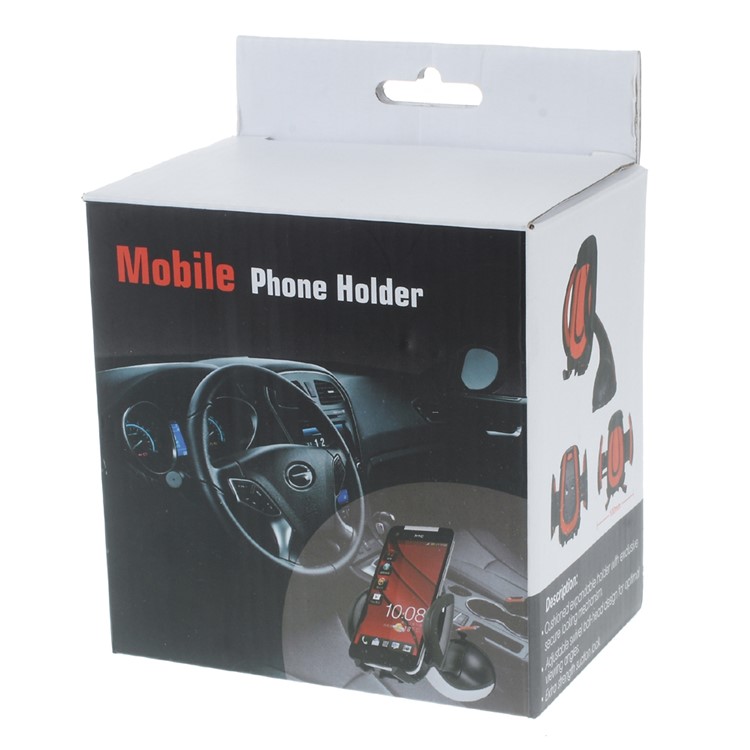 Suporte De Montagem De Carro De Ventosa Giratória De 360 ??graus Para Iphone Samsung Sony (42 + H54) - Preto-10