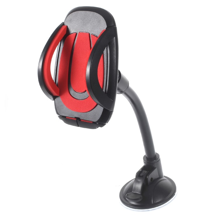 360 Degree Swivel Suction Cup Car Mount Holder for iPhone Samsung Sony (K5+H54) - Red-1