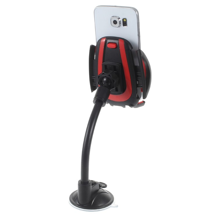 360 Degree Swivel Suction Cup Car Mount Holder for iPhone Samsung Sony (K5+H54) - Red-3