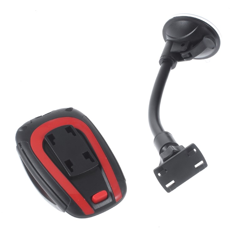 360 Degree Swivel Suction Cup Car Mount Holder for iPhone Samsung Sony (K5+H54) - Red-9