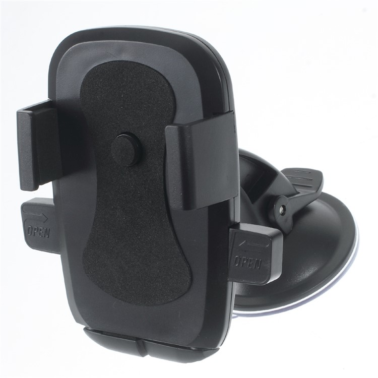 360 Degree Rotary Car Suction Cup Mount for Samsung Note5, Width: 58-81mm - Black-1