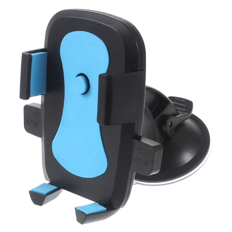 360 Degree Rotary Car Suction Cup Mount for Samsung Note5, Width: 58-81mm - Blue-1