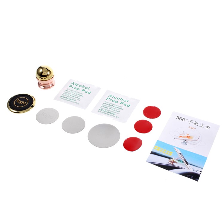 Mini Magnetic Car Mount Holder Kit 360-Degree Rotation for iPhone Samsung Smartphone-8