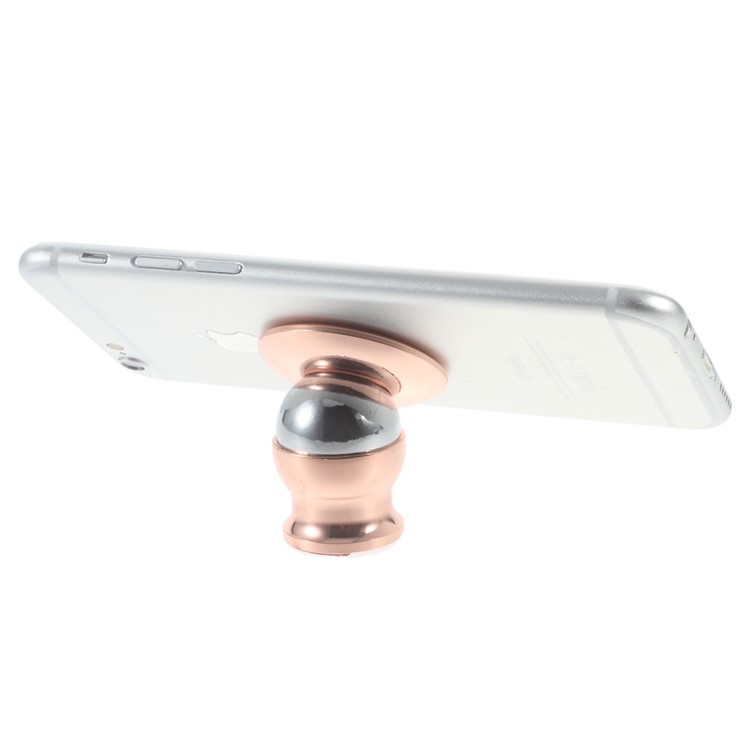 Magnetic Metal Car Mount Cradle Kit for iPhone Samsung Smartphone - Rose Gold Color-3