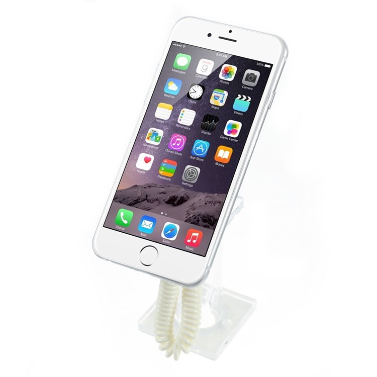 Oval-shaped Anti-theft Security Mobile Phone Display Stand Holder with 70cm Spring Wire-3
