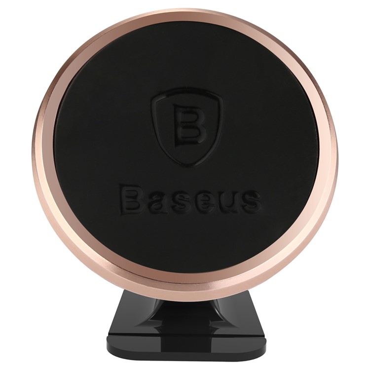 BASEUS 360-degree Rotating Magnetic Car Mount Phone Holder Universal Dashboard Phone Stand for iPhone Samsung Huawei (Paste Type) - Rose Gold-2