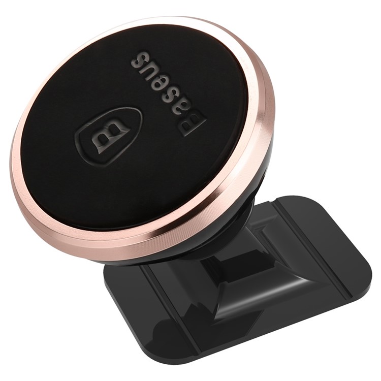 BASEUS 360-degree Rotating Magnetic Car Mount Phone Holder Universal Dashboard Phone Stand for iPhone Samsung Huawei (Paste Type) - Rose Gold-8