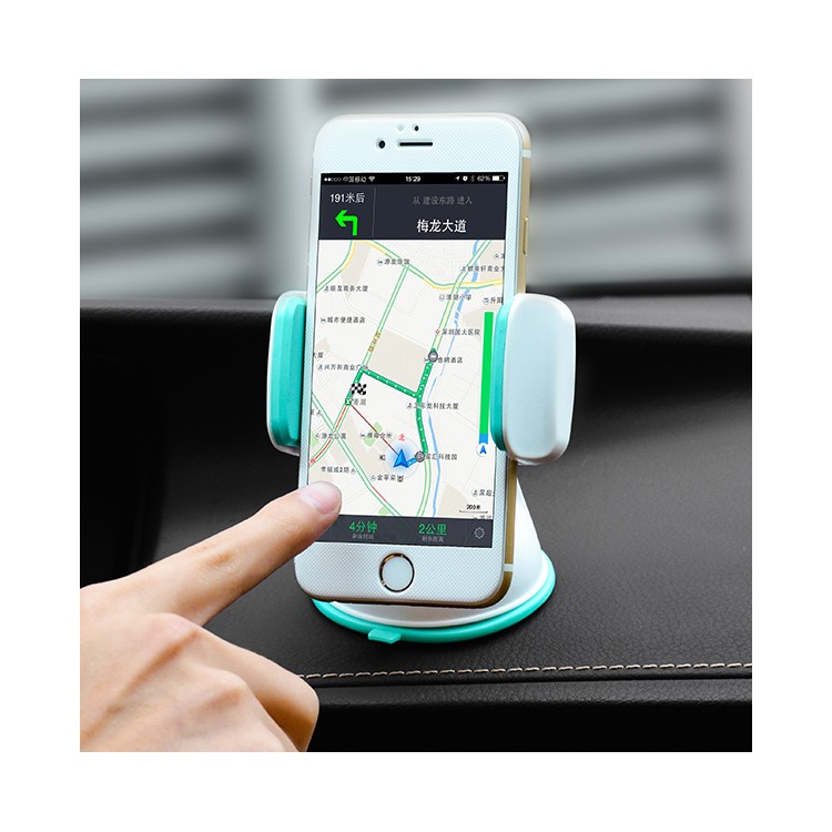 HOCO CA5 Suction Cup Car Holder for iPhone 6 Plus Samsung S7 - White / Blue-9