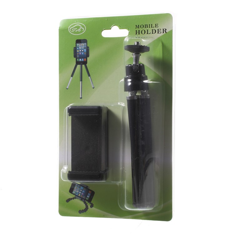 2 modos de montagem Suporte de tripé com grampo de telefone para iPhone 6s Plus / Samsung Galaxy S7 G930 - negro-14