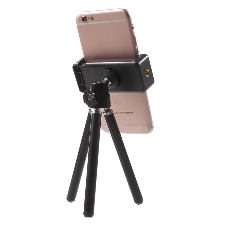 2 modos de montagem Suporte de tripé com grampo de telefone para iPhone 6s Plus / Samsung Galaxy S7 G930 - negro-3