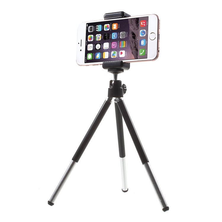 2 modos de montagem Suporte de tripé com grampo de telefone para iPhone 6s Plus / Samsung Galaxy S7 G930 - negro-5