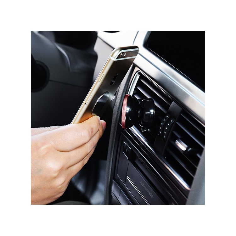 HOCO CA3 Air Outlet Magnetic Car Phone Cradle for iPhone 6s/Samsung Note5 Etc - Yellow-9
