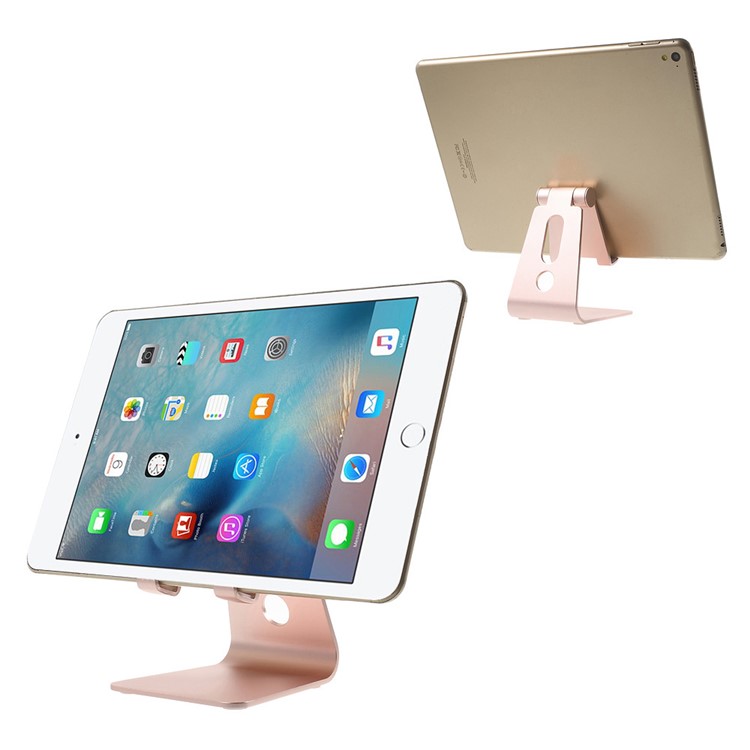 Rotary Desktop Metal Holder Mount for iPhone 6s/iPad Pro 9.7/Samsung Galaxy S7 Etc - Rose Gold Color-1