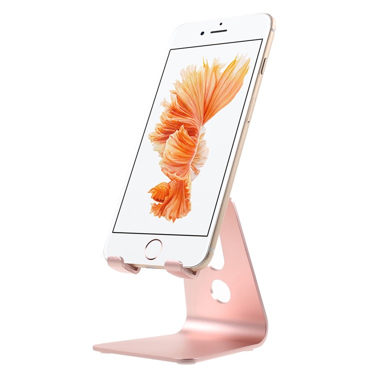 Rotary Desktop Metal Holder Mount for iPhone 6s/iPad Pro 9.7/Samsung Galaxy S7 Etc - Rose Gold Color-5