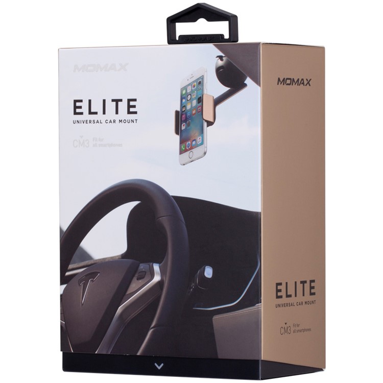 MOMAX Elite Universal Car Windshield Mount Holder for iPhone 6s, Width: 57-85mm - Gold Color-10