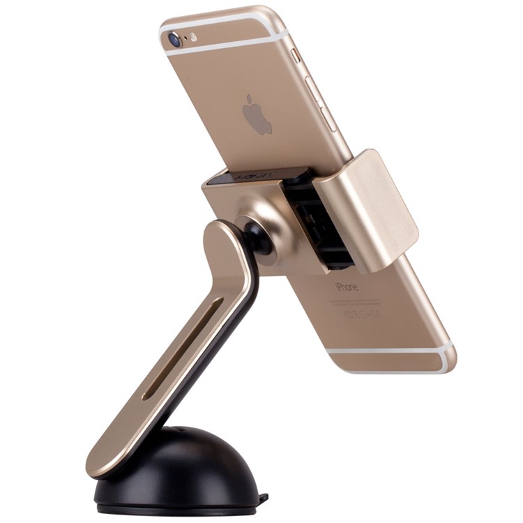 MOMAX Elite Universal Car Windshield Mount Holder for iPhone 6s, Width: 57-85mm - Gold Color-2