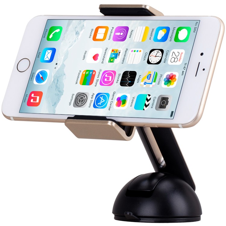 MOMAX Elite Universal Car Windshield Mount Holder for iPhone 6s, Width: 57-85mm - Gold Color-5