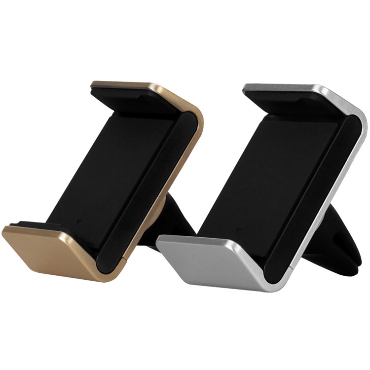 MOMAX Elite Mini Car Air Vent Mount for iPhone 6s Plus/Samsung Galaxy S7, Width: 57-85mm - Gold Color-12