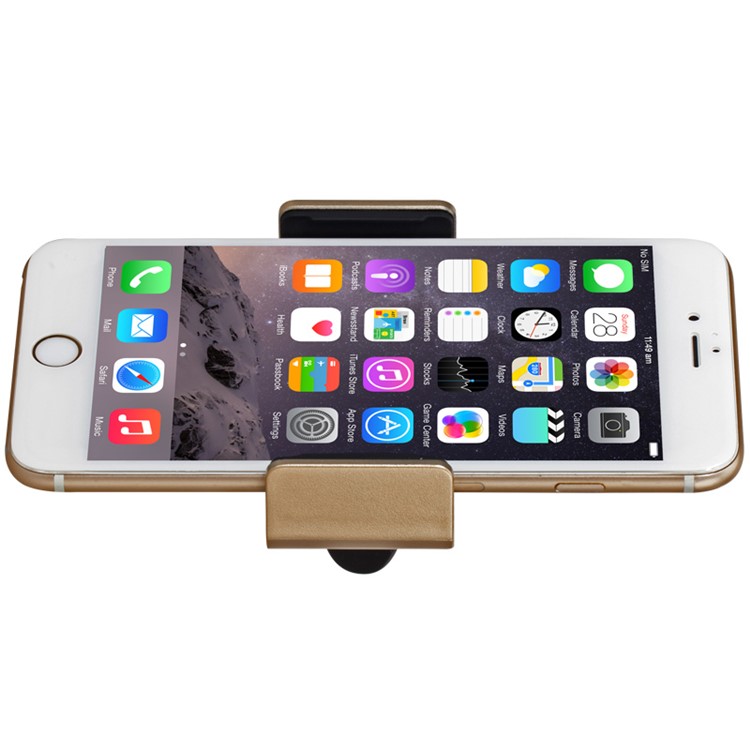 MOMAX Elite Mini Car Air Vent Mount for iPhone 6s Plus/Samsung Galaxy S7, Width: 57-85mm - Gold Color-3