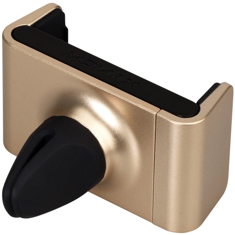 MOMAX Elite Mini Car Air Vent Mount for iPhone 6s Plus/Samsung Galaxy S7, Width: 57-85mm - Gold Color-4