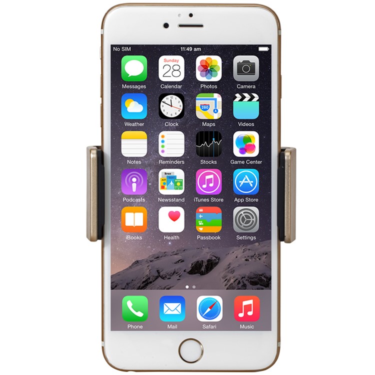 MOMAX Elite Mini Car Air Vent Mount for iPhone 6s Plus/Samsung Galaxy S7, Width: 57-85mm - Gold Color-5