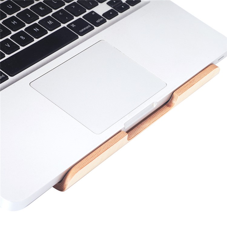 SAMDI Wood Heat Dissipation Desktop Stand Holder for iPad Macbook Galaxy Tab etc - Khaki-3