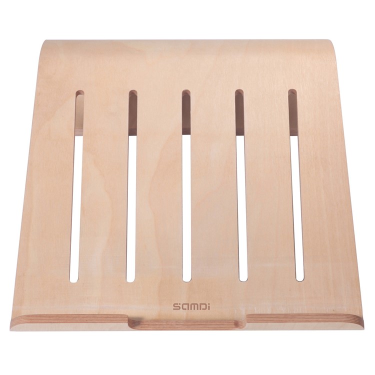 SAMDI Wood Heat Dissipation Desktop Stand Holder for iPad Macbook Galaxy Tab etc - Khaki-4