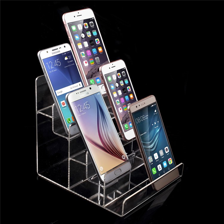 5-layer Clear Acrylic Display Stand for Cellphone / Power Bank / Bluetooth Earphone etc-4