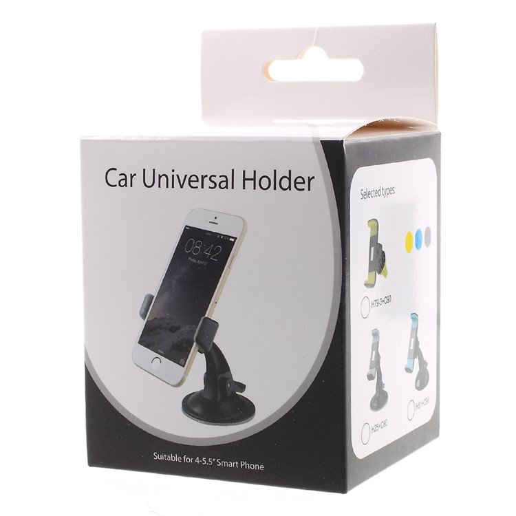 Suction Cup Car Mount Holder for iPhone 6s /Samsung S7 edge, Width: 55-90mm (C90+H25)-12