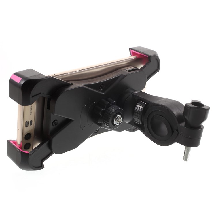 Bicycle Handlebar Mount Stand for iPhone Samsung etc, Clamp: 180 x 92mm (Max) - Rose-5