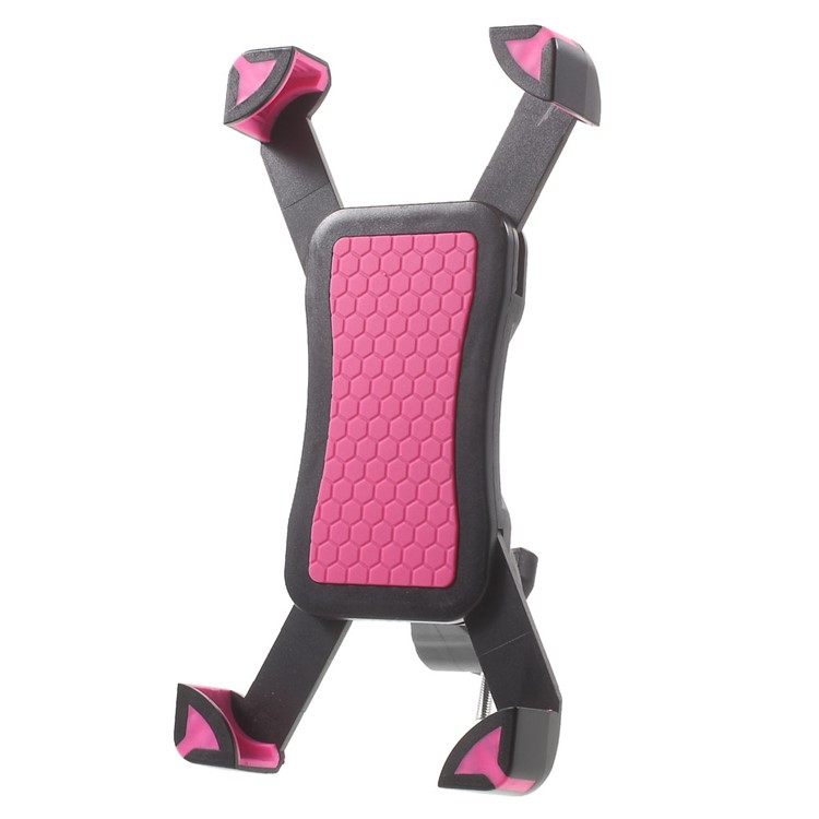 Bicycle Handlebar Mount Stand for iPhone Samsung etc, Clamp: 180 x 92mm (Max) - Rose-8