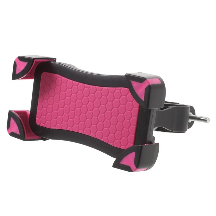 Bicycle Handlebar Mount Stand for iPhone Samsung etc, Clamp: 180 x 92mm (Max) - Rose-9