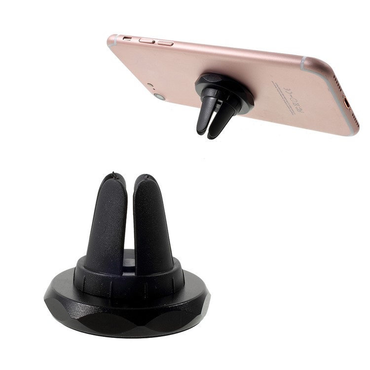 Magnetic Rotating Car Air Vent Mount Phone Holder for iPhone/Samsung/Sony - Black-1