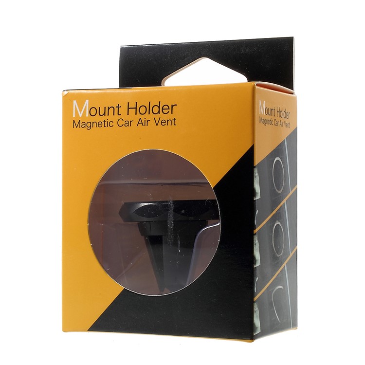 Magnetic Rotating Car Air Vent Mount Phone Holder for iPhone/Samsung/Sony - Black-8
